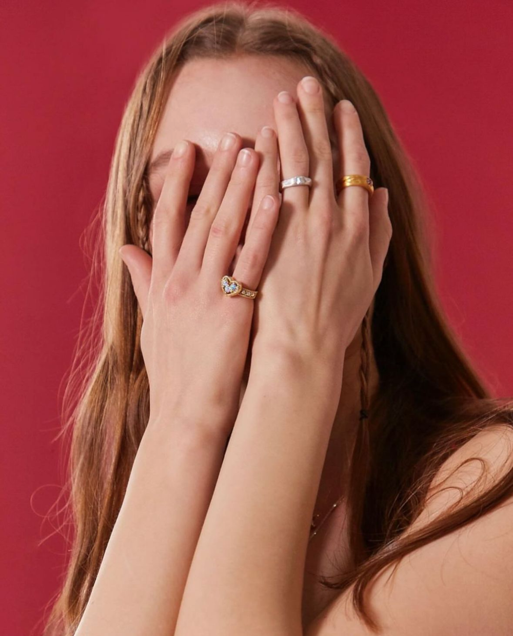 Matt Double Ring Purple Gold ♥Worn by V (BTS)