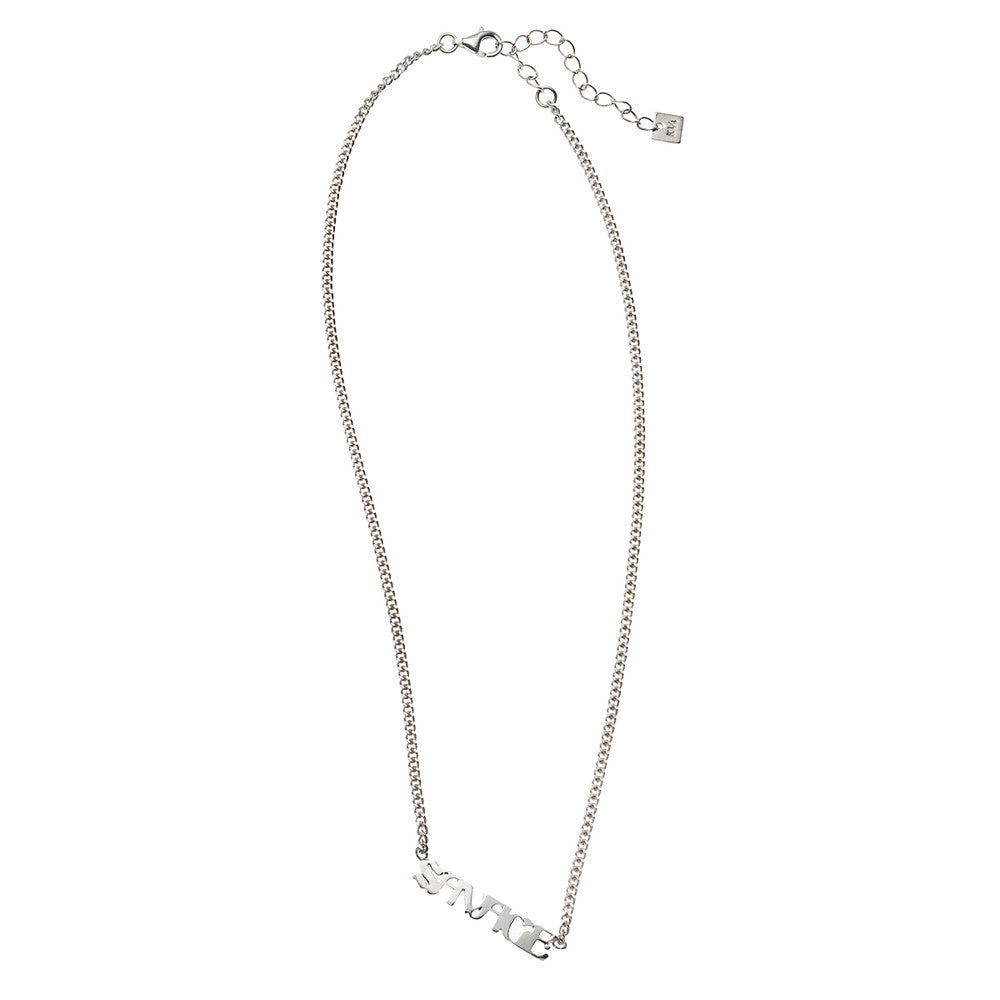 SAVAGE Initial Necklace Silver