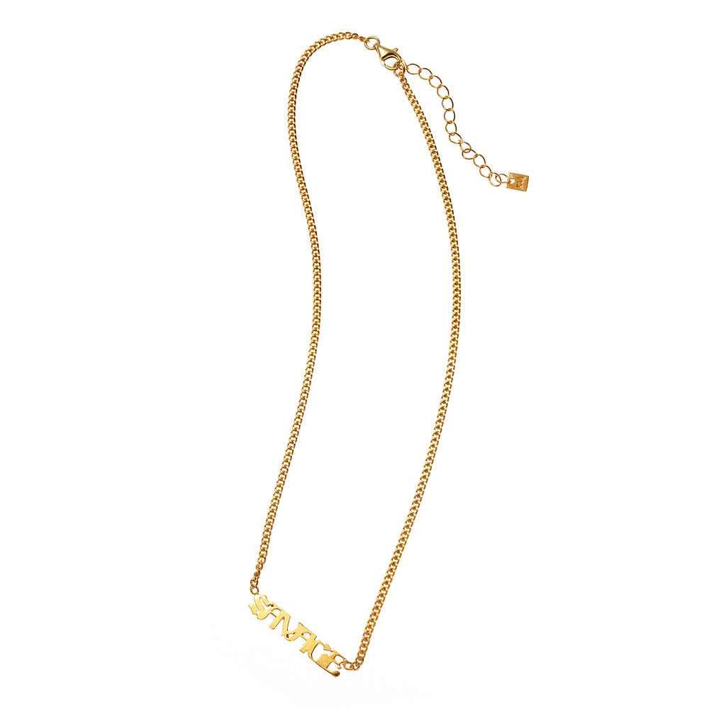 SAVAGE Initial Necklace Gold