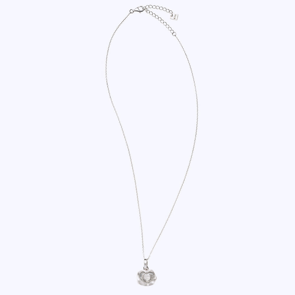 Seal Stamp Necklace Silver