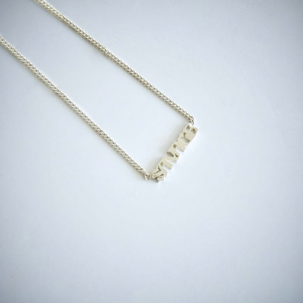 SAVAGE Initial Necklace Silver