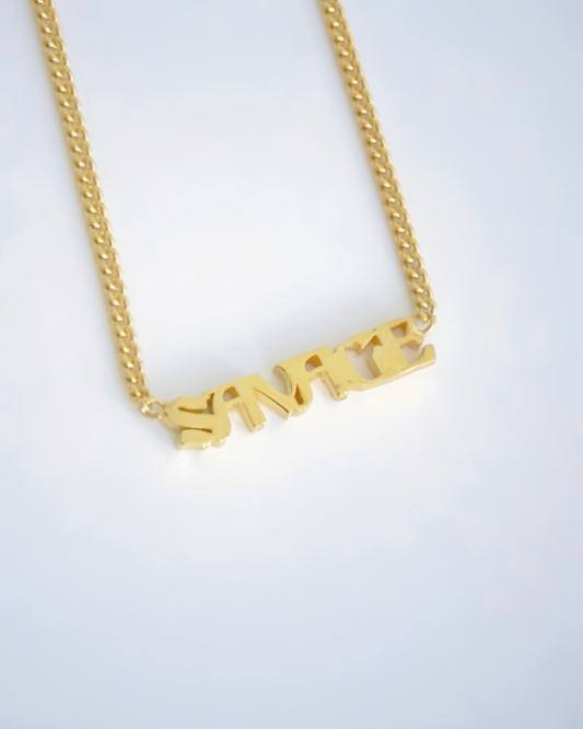 SAVAGE Initial Necklace Gold