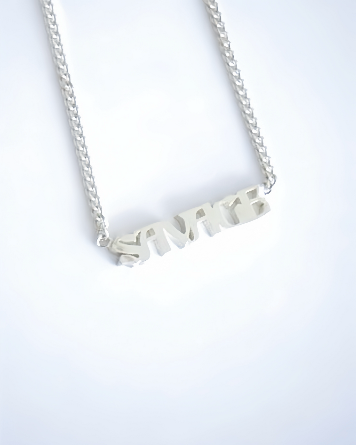 SAVAGE Initial Necklace Silver