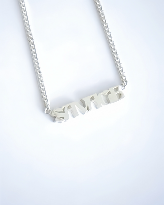 SAVAGE Initial Necklace Silver