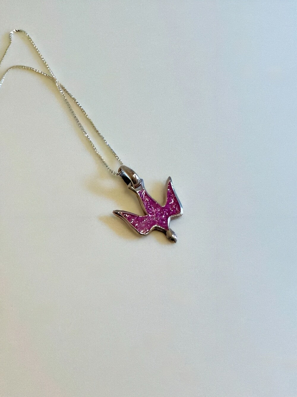Pink Bird Necklace