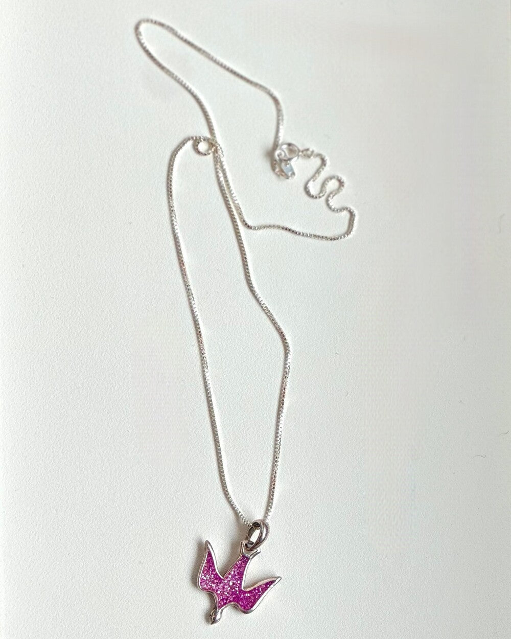 Pink Bird Necklace