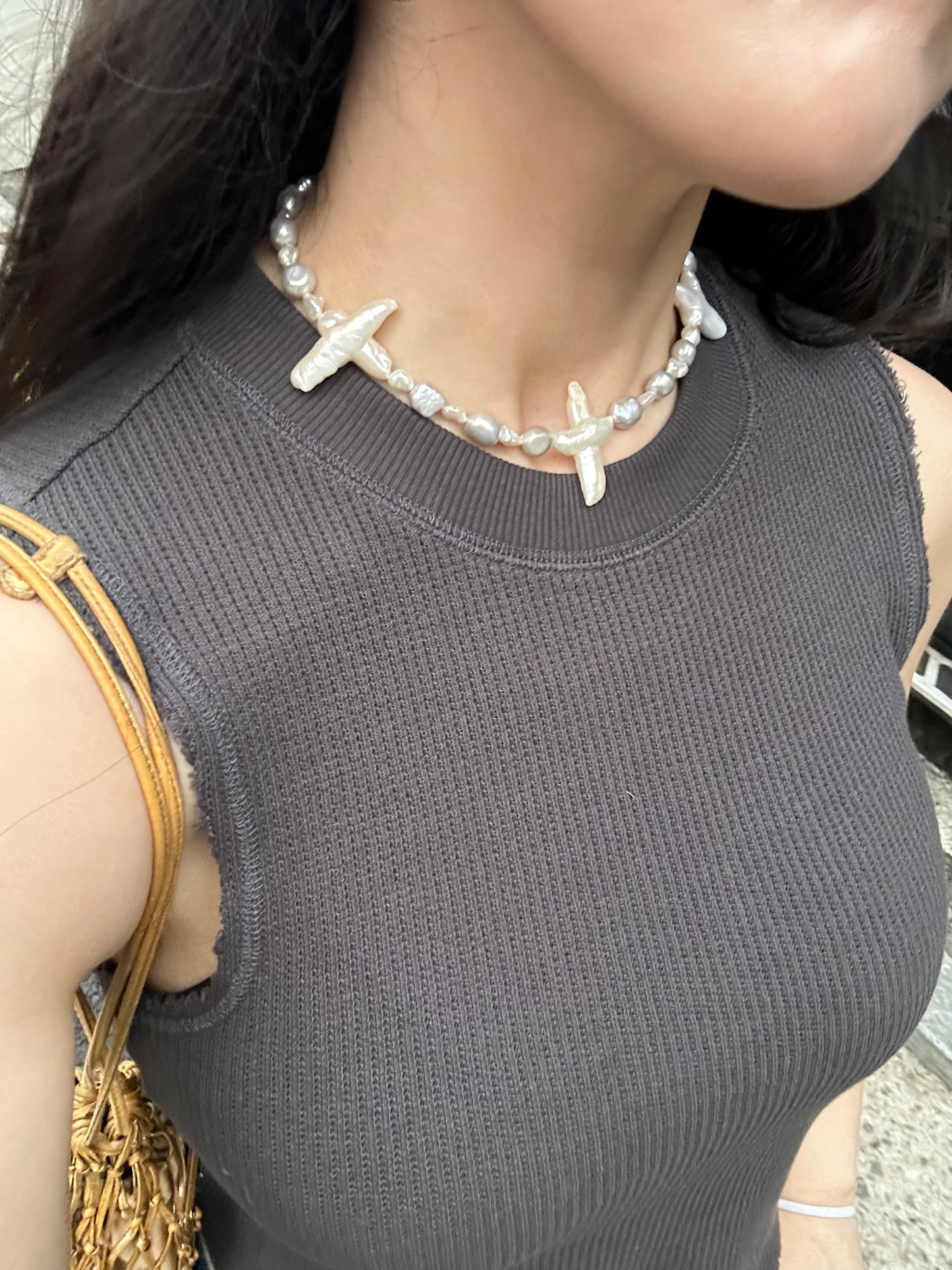 Baroque Pearl Art Necklace