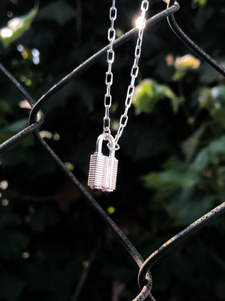 Lock Necklace Silver