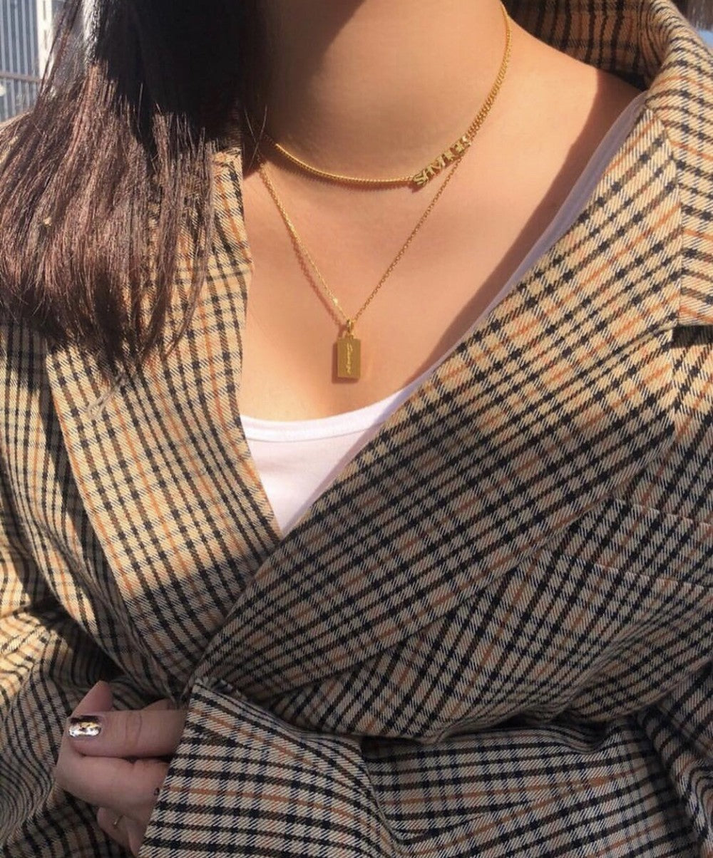 Square Necklace  Gold