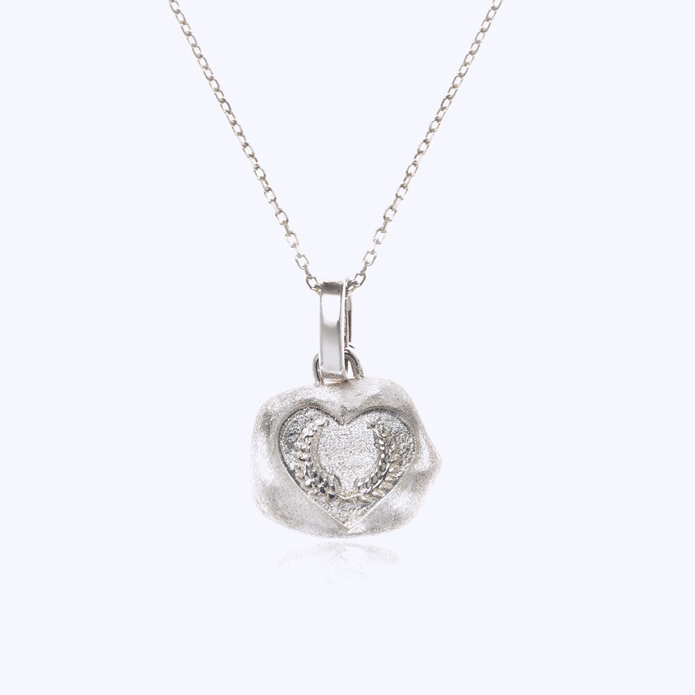 Seal Stamp Necklace Silver