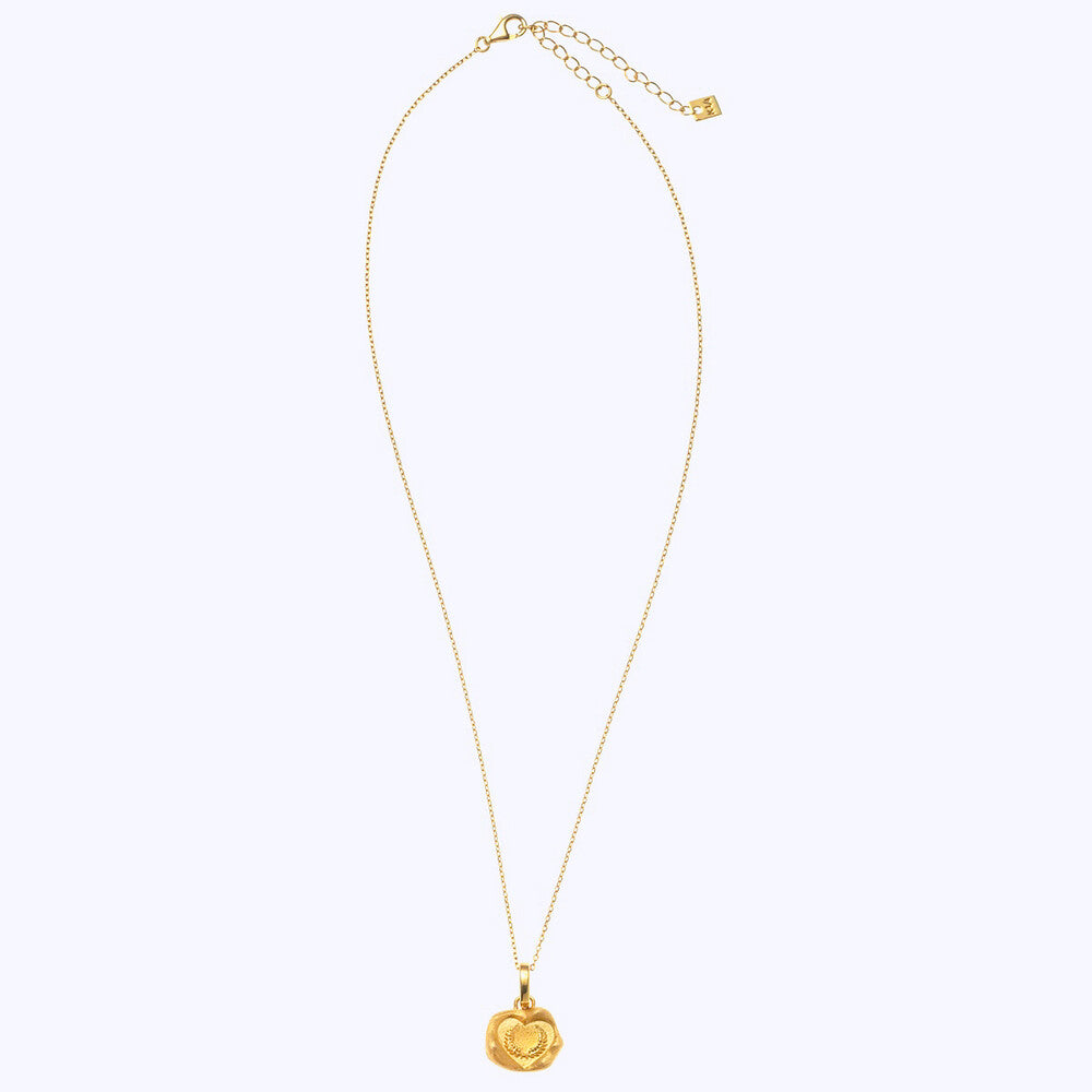 Seal Stamp Necklace Gold