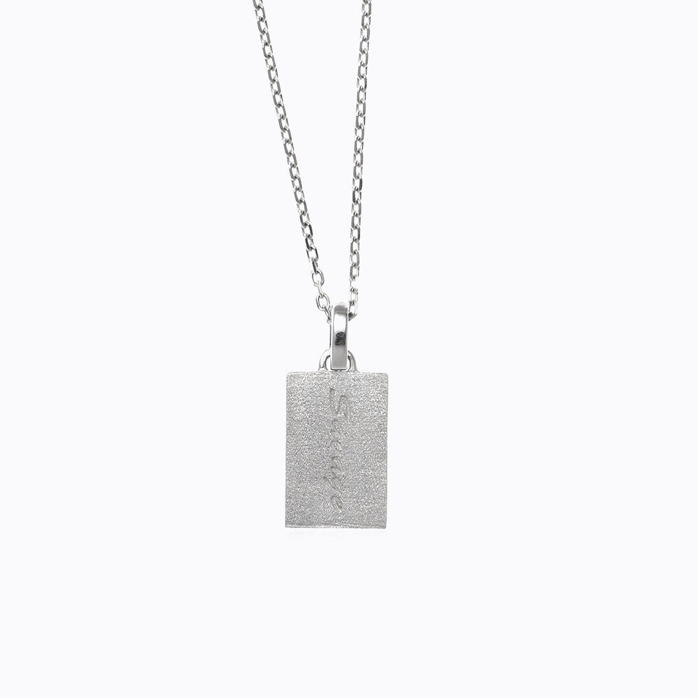 Square Necklace Silver