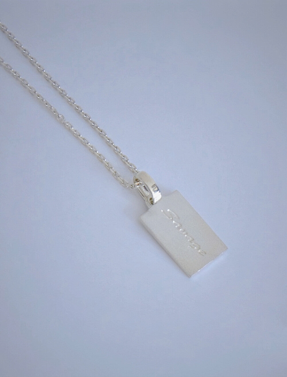 Square Necklace Silver