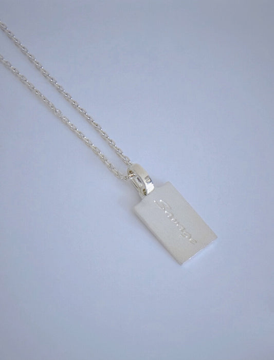 Square Necklace Silver