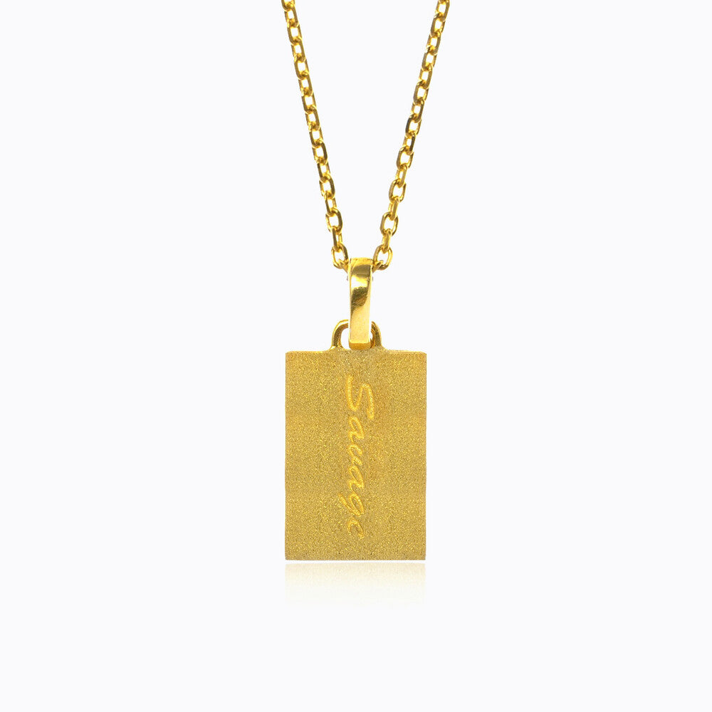 Square Necklace  Gold