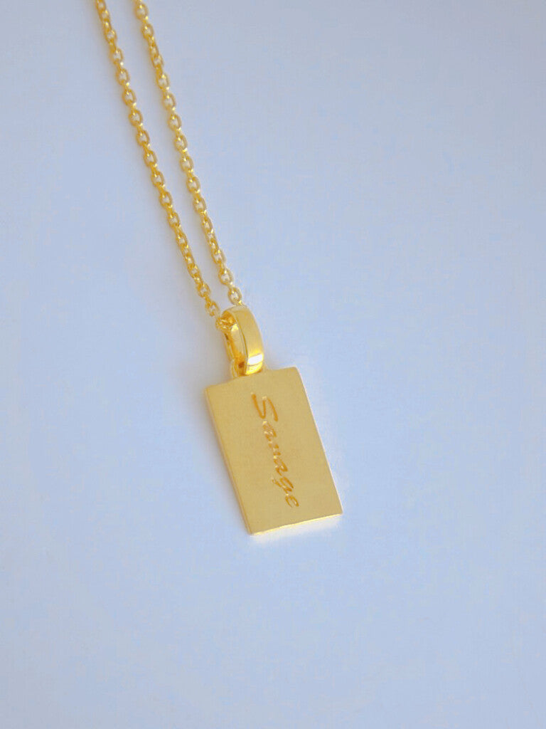 Square Necklace  Gold