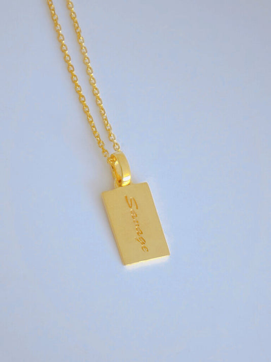 Square Necklace  Gold