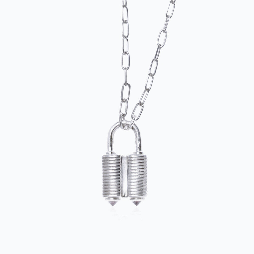 Lock Necklace Silver