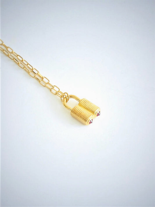 Lock Necklace Gold