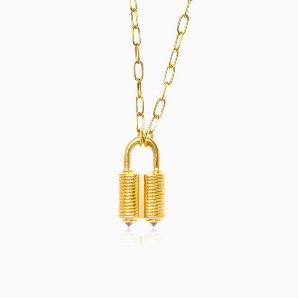 Lock Necklace Gold
